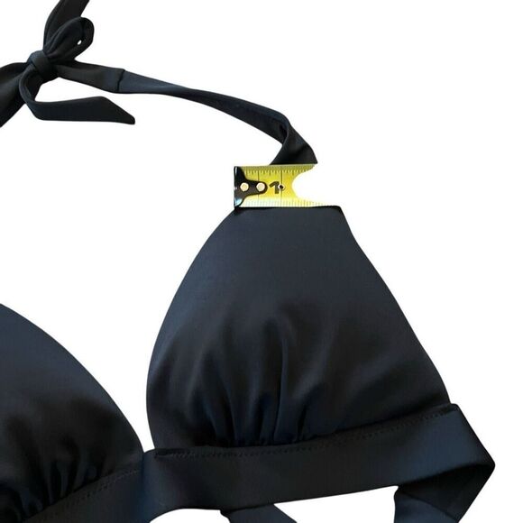 VICTORIA SECRET Black Essential Push Up Halter Bikini Top Size B Cup - Picture 8 of 8